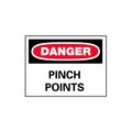 National Marker Co Signs With Safety Message Legend-Danger Pinch Points D-149VB